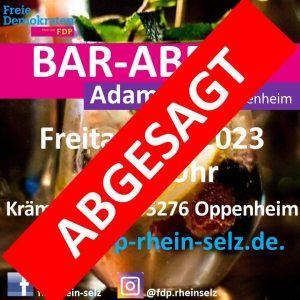 Abgesagt: BAR-Abend der FDP-Rhein-Selz