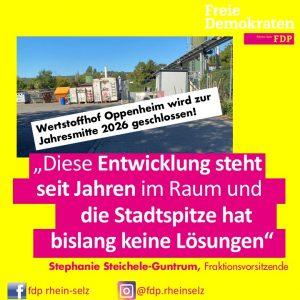 FDP Fraktion will den Wertstoffhof in Oppenheim erhalten