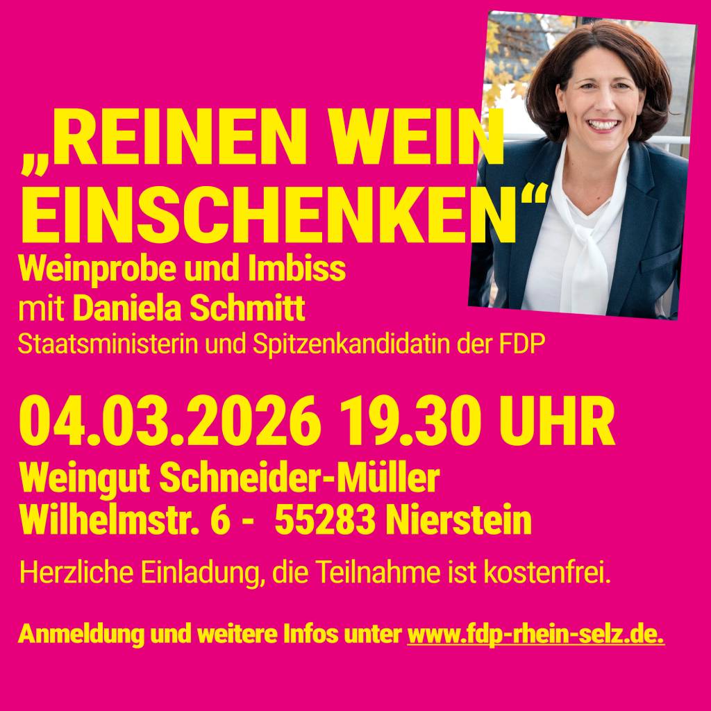 FDP Einladung "Reinen Wein einschenken"